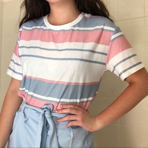 SHEIN Pastel Striped Shirt